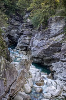 Rocks, rock formations, Verzasca River, near Lavertezzo, Verzasca Valley, Valle Verzasca, Canton