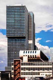 Modern architecture in the city panorama, Rotterdam, the Netherlands