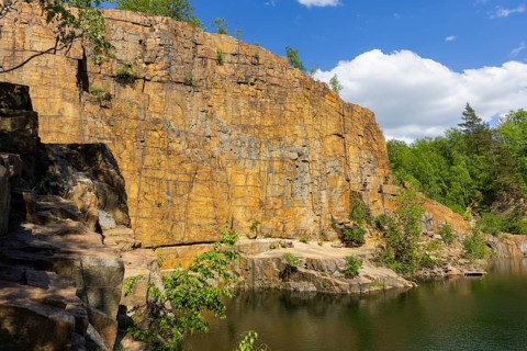 Firsten quarry in the Königshain mountains, Königshain, Saxony, Germany