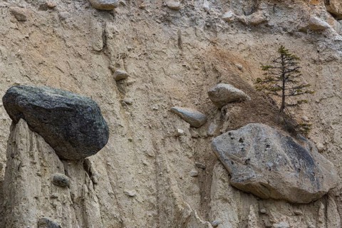 Earth pyramids located in Platten in the municipality of Percha, near Bruneck in South Tyrol, Italy