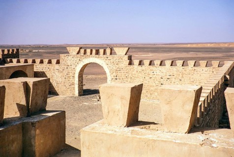 Fort d'Issendjel, Fort in Hassi Issendjel, Sahara Desert, Algeria, North Africa around 1973