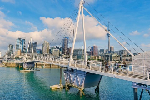 Wynyard Quarter bridge, Auckland, North Island, New Zealand