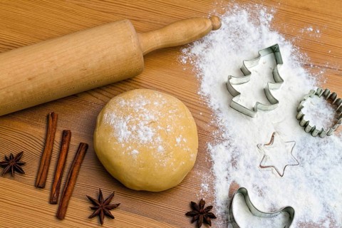 Baking cookies and cookies during Advent. Christmas preparation, Christmas bakery, Wien, Austria