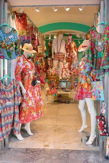 Fashionable clothes, Taormina, Sicily, Italy