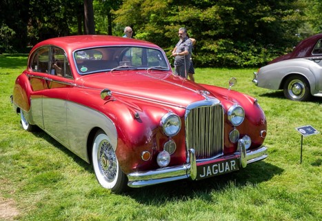 Grosse Pointe Shores, Michigan - The 1960 Jaguar Mark IX on display at the Eyes on Design' annual