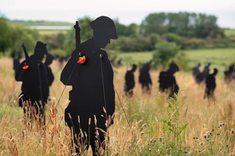 Installation, Standing with Giants, honours the victims of the fallen British soldiers by
