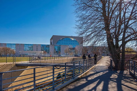 Federal Chancellery in the government district in Berlin, Germany