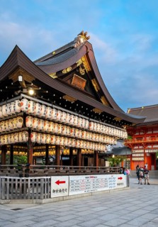 Stage of Yasaka Shrine, Gion District, Kyoto, Japan