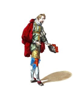 Historical clothing, fashion through the ages, clothing of a Spanish nobleman, around 1760, Spain,