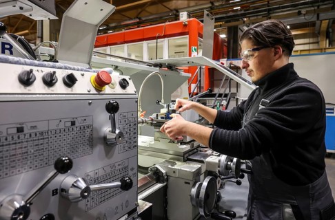 Oberhausen, North Rhine-Westphalia, Germany, Apprentices in metalworking professions. Apprentice at