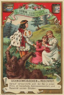 Picture series Fairy Tales, Snow White and Rose Red, Moment in which the Bear Transforms into a