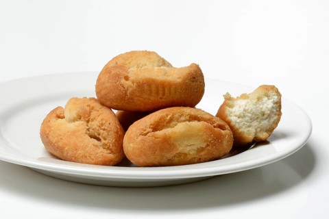 Schenkeli on a plate, sweet pastry for carnival time, Switzerland