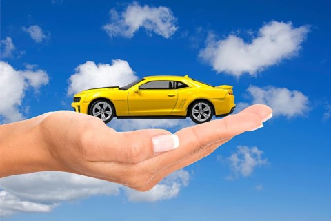 Symbolic photo, Chevrolet, Camaro, ZL1, USA, in the hand of a woman, studio, Lower Saxony, Federal