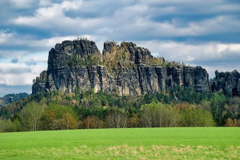 Schrammsteinblick, Schrammsteine rock formation, climbing rocks, view, landscape, sandstone cliffs,