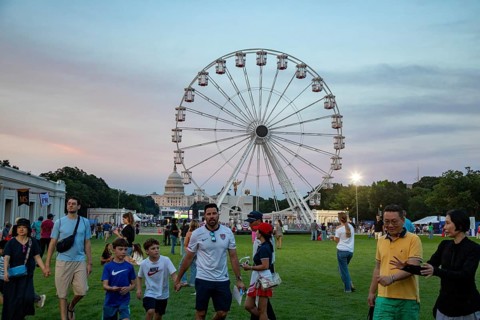 Washington, DC USA - 25 June 2026 - A ferris wheel was a featured attraction at the Great American