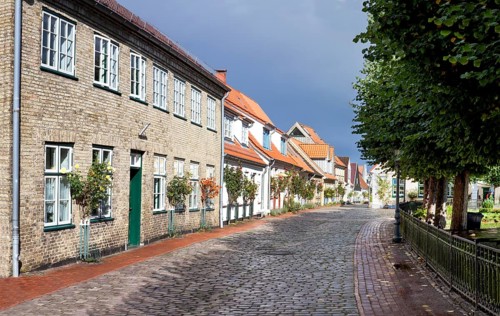 Fishing quarter Holm, Schleswig, Schleswig-Holstein, Germany