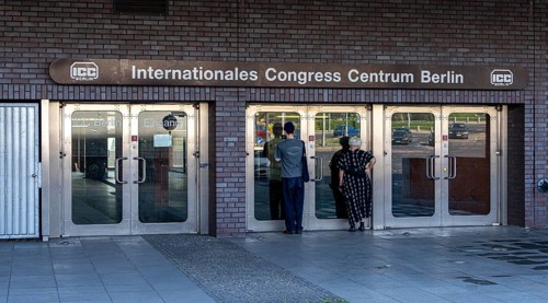 Detail photo ICC, vacant International Congress Centre in Berlin Charlottenburg, Germany