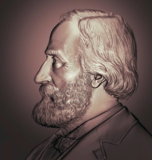 Giuseppe Verdi, 1813 – 1901, Italian opera composer, digitally edited