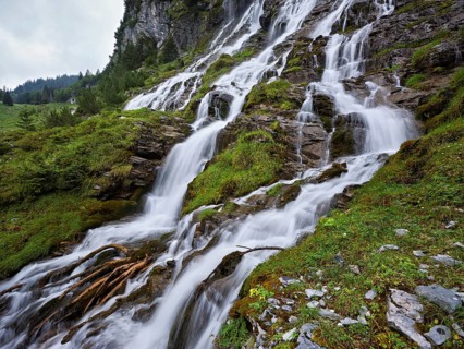 Cascades from the Jungibach Falls, Gental, Canton Bern, Switzerland