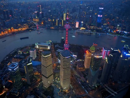 China Shanghai by night