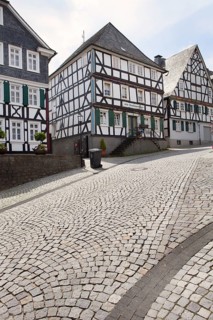 Historic town centre, Alter Flecken, Freudenberg, Siegerland region, North Rhine-Westphalia,