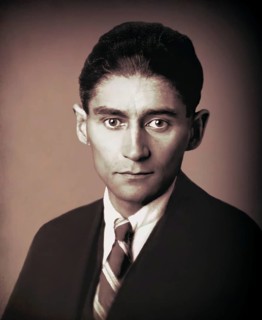 Portrait of Franz Kafka, 1883 – 1924, German-speaking Bohemian novelist, digitally edited according