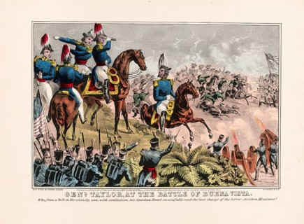 General Zachary Taylor during the Battle of Buena Vista on February 23, 1847 in the