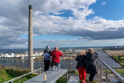 CopenHill, waste incineration plant and artificial ski slope, viewing platform, garden and