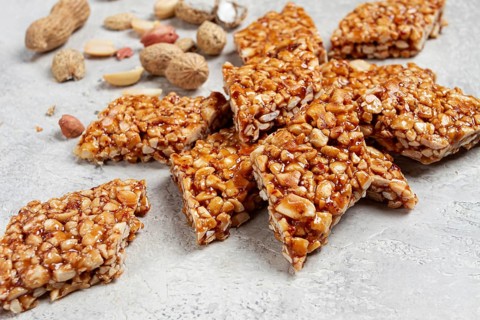 Kozinaki with peanuts, dessert, gozinaki, traditional Georgian cuisine, no people