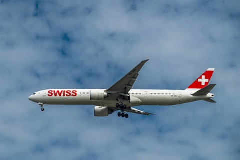 Swiss Boeing 777-3DE (ER) aircraft, HB-JNB, Bangkok, Thailand