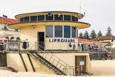 Lifeguard Tower at Bondi Beach, Sydney, Australia