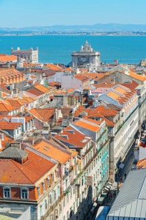 View over Lisbon city centre, Lisbon, Portugal