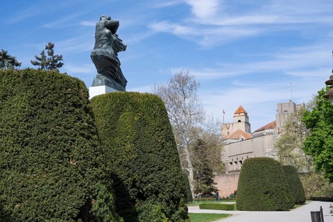 Belgrade, Serbia. April 23rd 2026. Monument of Gratitude to France, inside Kalemegdan Park. Beside