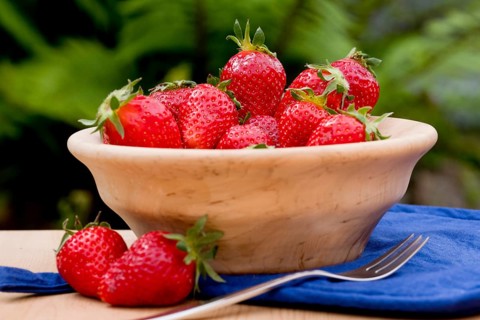 Strawberries in a bowl, fruit, fruits, strawberry, food, nutrition, rich in vitamins, wooden bowl