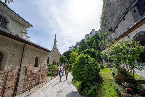 St. Peter Cemetery with St. Peter Collegiate Church and Margaret Chapel, Old Town, Salzburg,