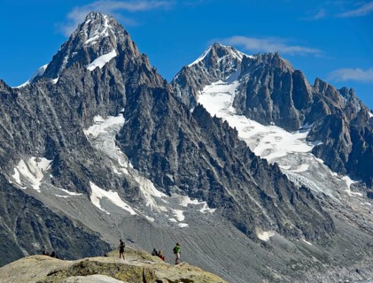 The Aiguille du Chardonnet and Aiguille d'Argentière peaks, Chamonix, Haute Savoie, France