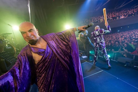 Alf Ator (Alexander Thomas), keyboarder, and Stumpen (Gero Ivers), singer of Knorkator live on All