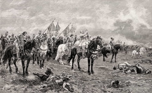 Gustav Adolf's prayer before the Battle of Lutzen on November 16, 1632