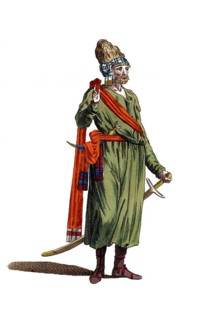 Historical clothing, fashion over time, clothing style of an Arab in 1581, Arabia, digitally