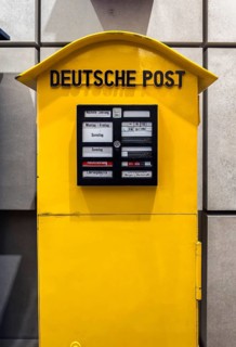Historical exhibits at the Museum of Communication in the former Reich Post Ministry on Leipziger