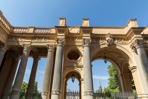 Colonnade at Schwerin Castle, Mecklenburg-Western Pomerania, Germany