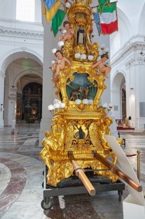San Nicolò l'Arena church interior, Catania, Sicily, Italy