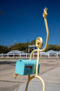 Bay St. Louis, Mississippi - A mail box outside the historic L&N Train Depot