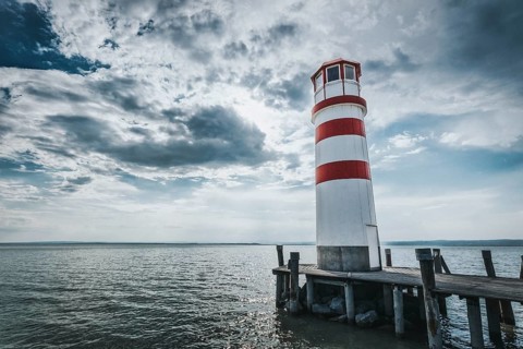 Lighthouse in Podersdorf am See, Burgenland, Austria
