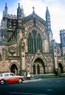 West front of Hereford Cathedral Church, Hereford, Herefordshire, England, United Kingdom 1967
