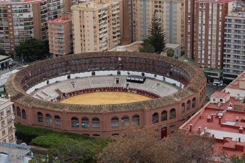 View of the Plaza del Toros, Malaga, Spain