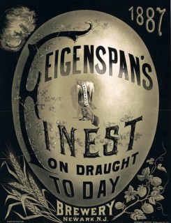 Advertising poster, beverage advertisement, advertising poster for the Christian Feigenspan Brewery