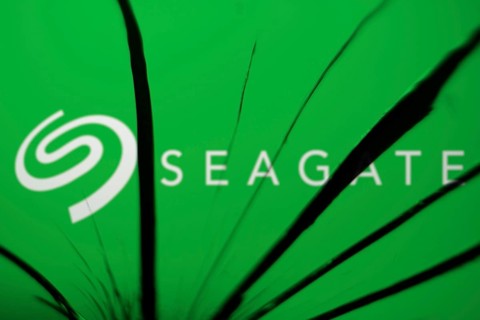Dhaka, Bangladesh- 19 Jan 2025: seagate logo is visible on the broken glass. Seagate is an American