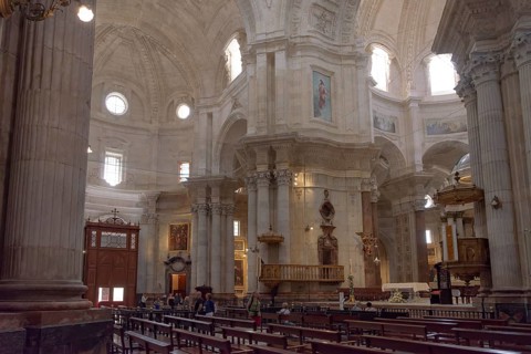 View of the Cathedral of the Holy Cross above the sea, Catedral de Santa Cruz sobre las Aguas,