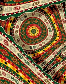 Tribal art background composition, vector illustration